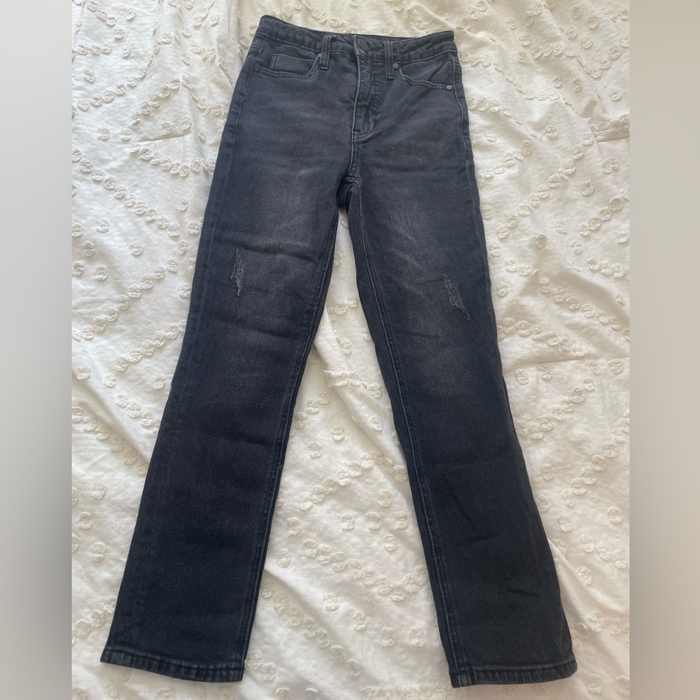 Nordstrom BP high rise straight leg black jean